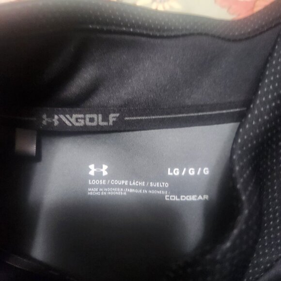 Under Armour Men's 1/4 Zip Sweatshirt Black Size Large - Picture 9 of 11